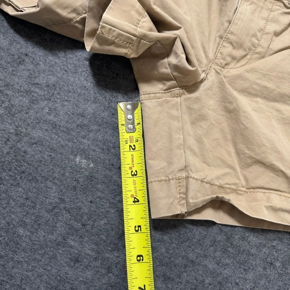 VTG Y2K Old Navy Khaki Cargo Shorts Women 4 Low Waist Tan Cotton Utility Mini